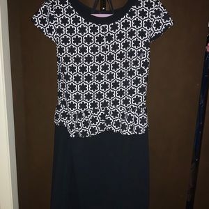 One piece dress with peplum
